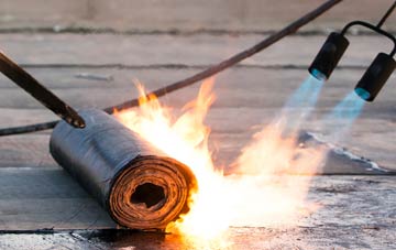 Highway asphalt flat roofing repairs